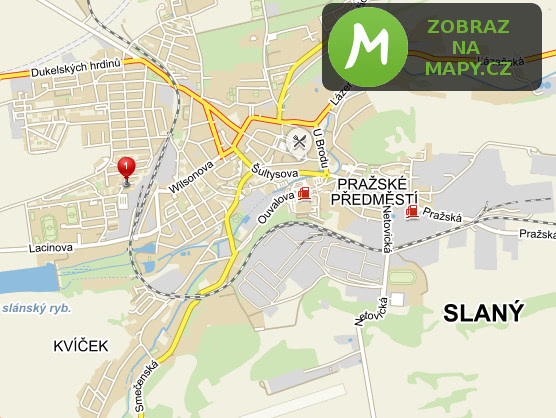 mapka, kde je kancelář skvely.net ve Slaném