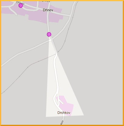 Orientační pokrytí signálem bezdrátového internetu skvely.net pro Dřínov-Drchkov